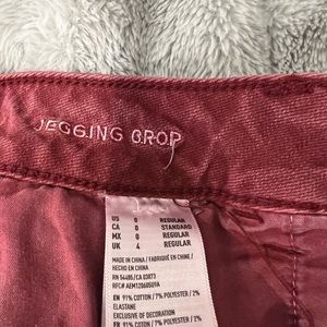 American Eagle Outfitters Burgundy Skinny Jeggings- 0
